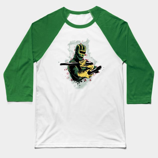 Kick-Ass Baseball T-Shirt by Riverart